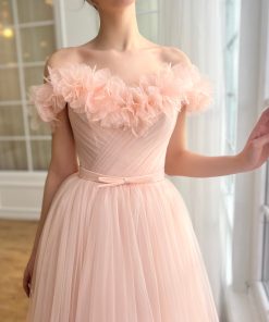 Teuta matoshi-Tiffany Peach Dress