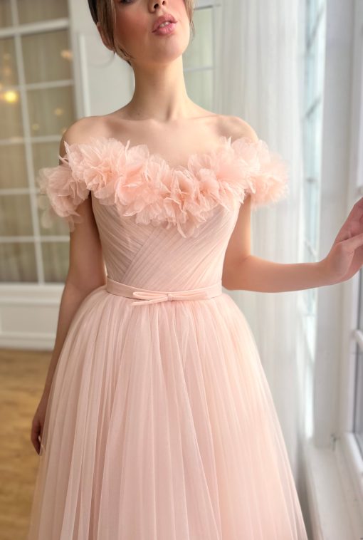 Teuta matoshi-Tiffany Peach Dress