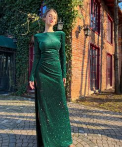 Teuta matoshi-Opulent Emerald Mermaid Dress 2