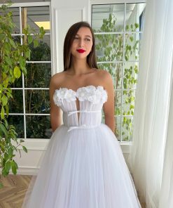 Teuta matoshi-Dreamy Dual-bow Bridal Gown