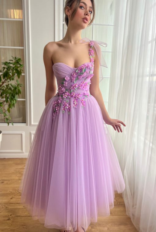 Teuta matoshi-Purple Petals Dress