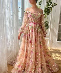 Teuta matoshi-Morning Glow Blossom Gown