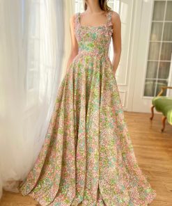Teuta matoshi-Coral Rose Gown