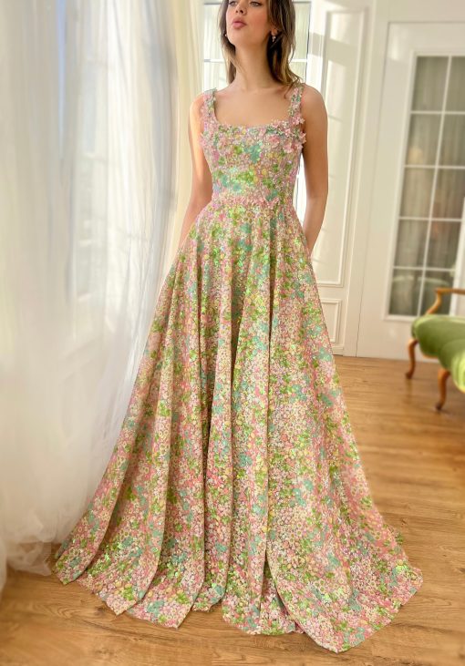 Teuta matoshi-Coral Rose Gown