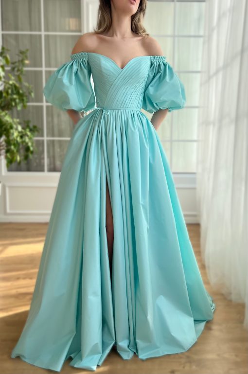 Teuta matoshi-Aquamarine Charlotte Gown