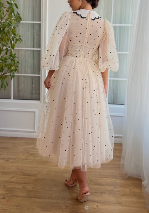 Teuta matoshi-Classic Polka Dot Dress - Image 2