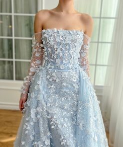 Teuta matoshi-Baby Blue Serenade Gown