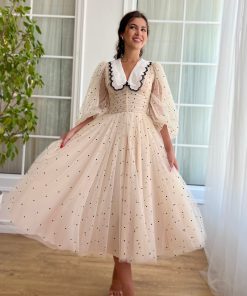 Teuta matoshi-Classic Polka Dot Dress
