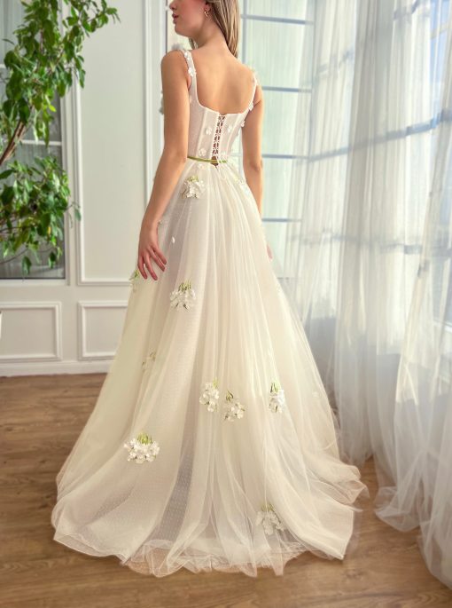 Teuta matoshi-Ivory Botanica Gown - Image 2