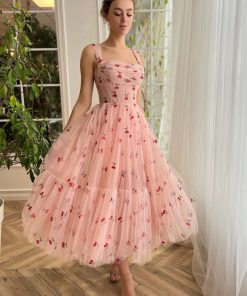 Teuta matoshi-Cherry Cupcake Midi Dress