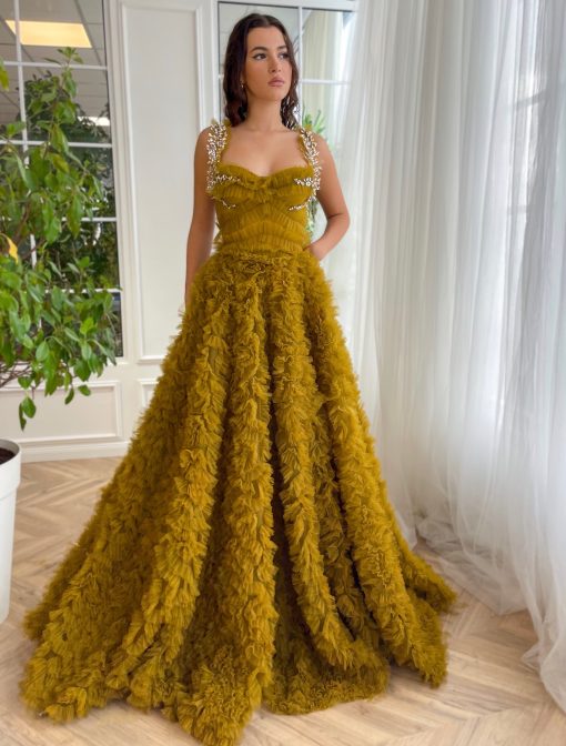 Teuta matoshi-Golden Glow Ball Gown - Image 2
