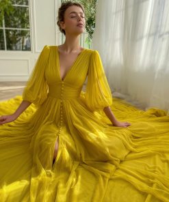 Teuta matoshi-Starlight Draped Gown 2