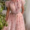 Teuta matoshi-Juliet Rose Peach Dress 4