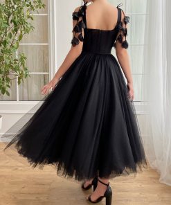 Teuta matoshi-Timeless Noir Tulle Dress 2
