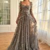 Teuta matoshi-Silver Blossom Gala Gown 3