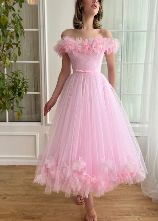 Teuta matoshi-Blush Belle Midi Dress