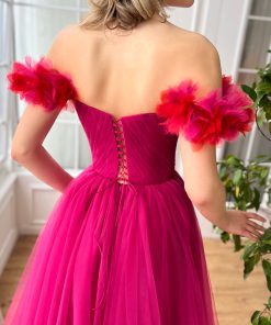 Teuta matoshi-Cerise Fleur Midi Dress 2