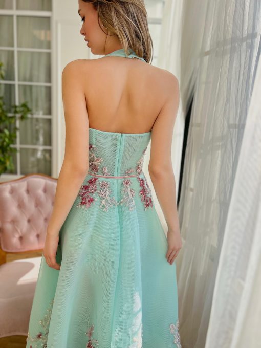Teuta matoshi-Aqua Mist Midi Dress - Image 2