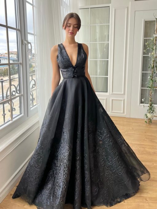 Teuta matoshi-Raven Frosted Wing Gown - Image 2