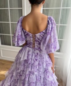 Teuta matoshi-Violet Sky Ruffled Gown 2