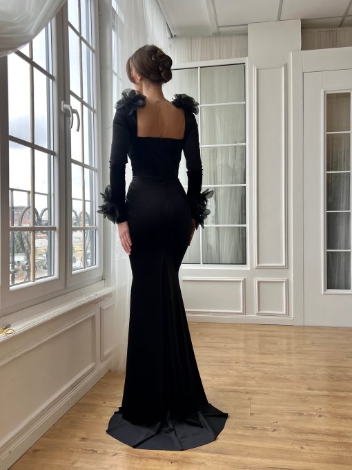 Teuta matoshi-Shadow Velvet Mermaid Dress