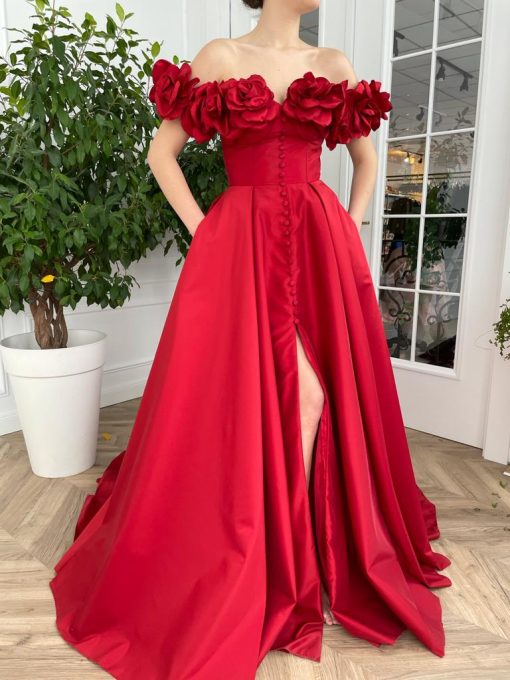 Teuta matoshi-Eternal Blossom Red Gown
