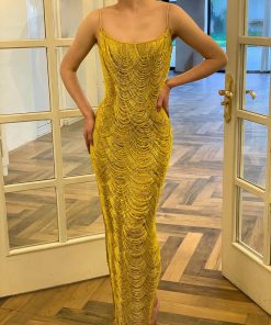 Teuta matoshi-Contessa Beaded Gown