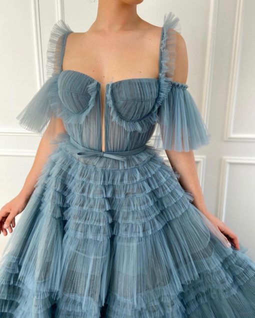 Teuta matoshi-Ethereal Ruffled Gown - Image 3