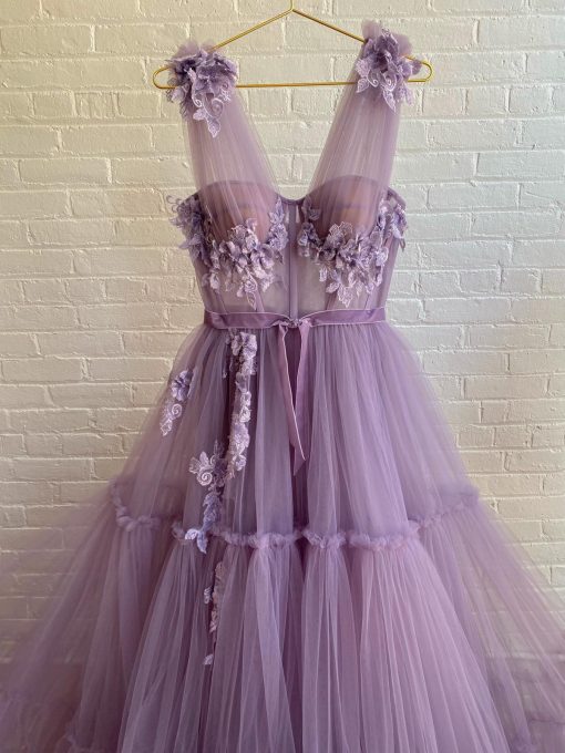 Teuta matoshi-Charming Violet Gown - Image 2