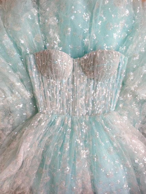 Teuta matoshi-Enchanting Baby Aqua Gown - Image 3