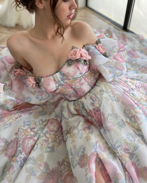 Teuta matoshi-Ethereal Roses Gown - Image 2