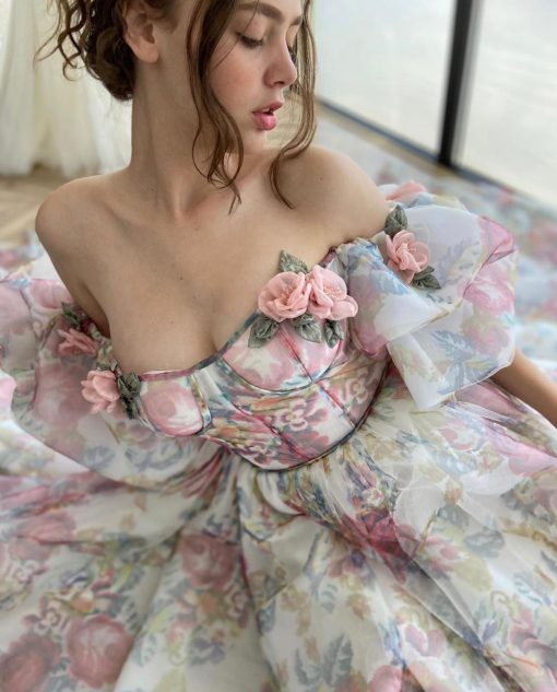Teuta matoshi-Ethereal Roses Gown - Image 3
