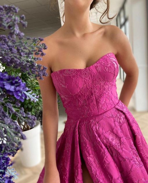 Teuta matoshi-Cerise Amorous Gown - Image 3