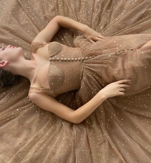 Teuta matoshi-Starry Mocha Dress