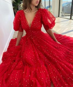 Teuta matoshi-Scarlet Red Dress 2