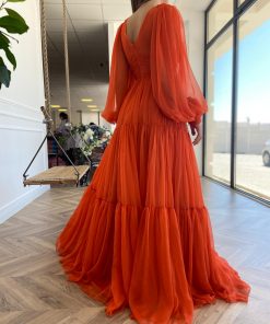 Teuta matoshi-Oreoles Draped Gown