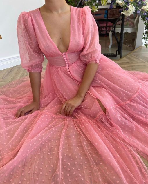 Teuta matoshi-Hearty Fuchsia Pink Dress - Image 2