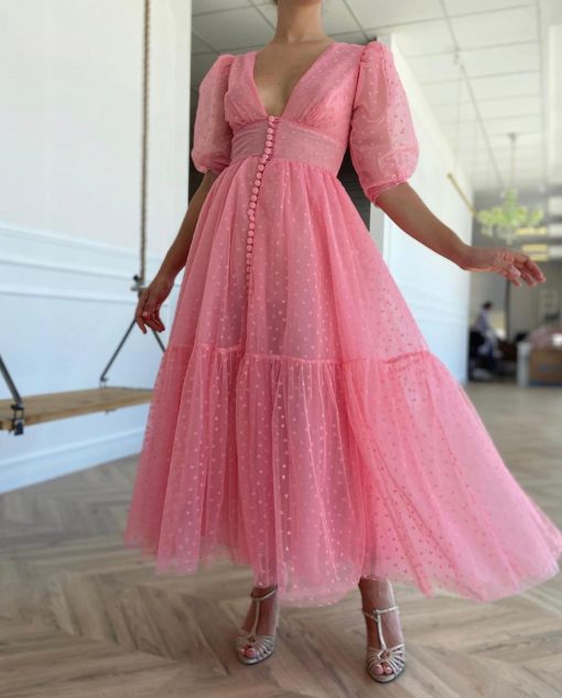Teuta matoshi-Hearty Fuchsia Pink Dress - Image 3