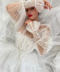 Teuta matoshi-Artemesia Ethereal Dotted Bridal Gown
