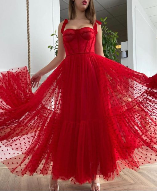 Teuta matoshi-Scarlet Dotted Dress - Image 3