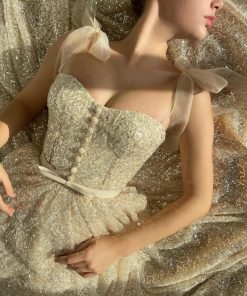Teuta matoshi-The Champagne Diamonds Dress