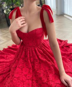 Teuta matoshi-Red Blossom Dress 2