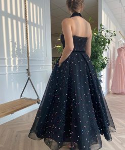 Teuta matoshi-Midnight Embroidered Dress