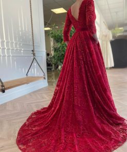 Teuta matoshi-Alizarin Bloom Gown