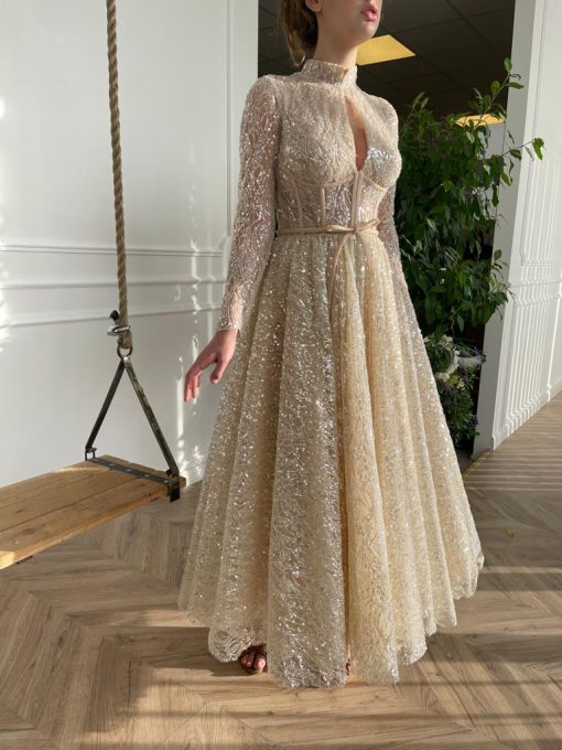 Teuta matoshi-Creamy Sparkle Dress - Image 2