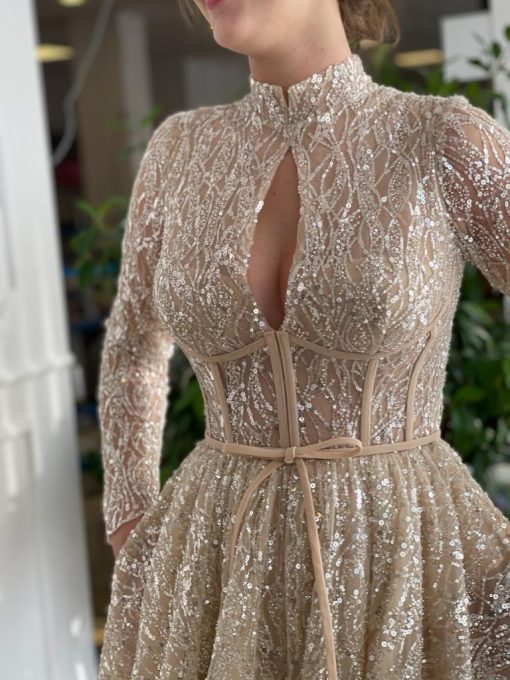 Teuta matoshi-Creamy Sparkle Dress - Image 3