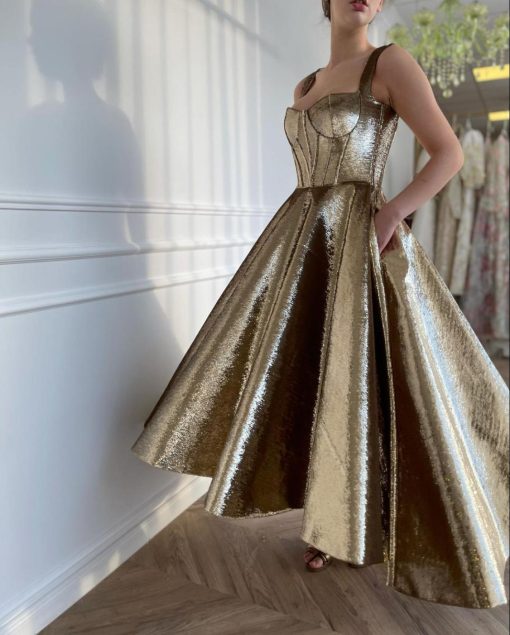 Teuta matoshi-Forever Gold Dress - Image 3