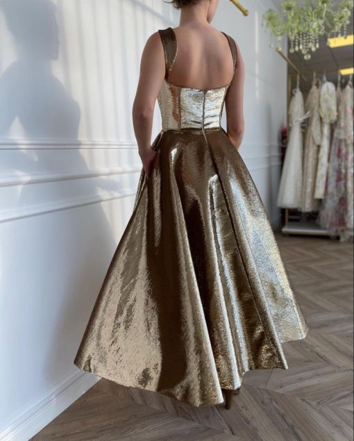 Teuta matoshi-Forever Gold Dress