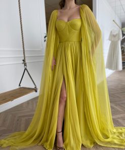 Teuta matoshi-Anna Silky Citrine Gown 2
