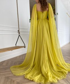 Teuta matoshi-Anna Silky Citrine Gown